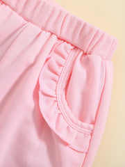 Baby Girls Sweatshirt Trousers Set MINI Letter Print Outfit