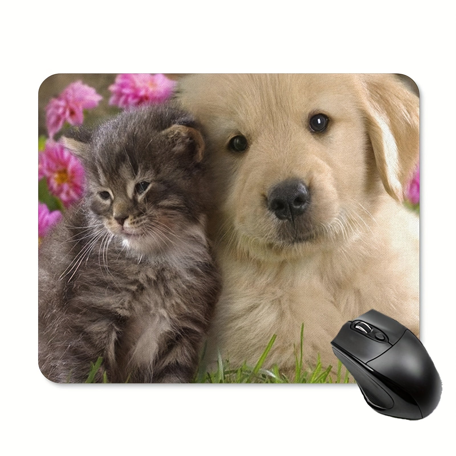 Dog And Cat Mouse Pad Non Slip Rubber Mouse Mat For Computer Desk