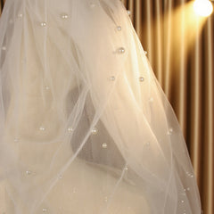 Classic Pearl Bridal Veil Vintage Style Hand Wash Wedding Accessory for Brides