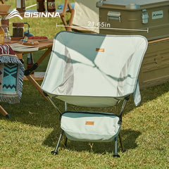 Bisinna Lightweight Portable Beach Chair Foldable Moon Shaped Chair
