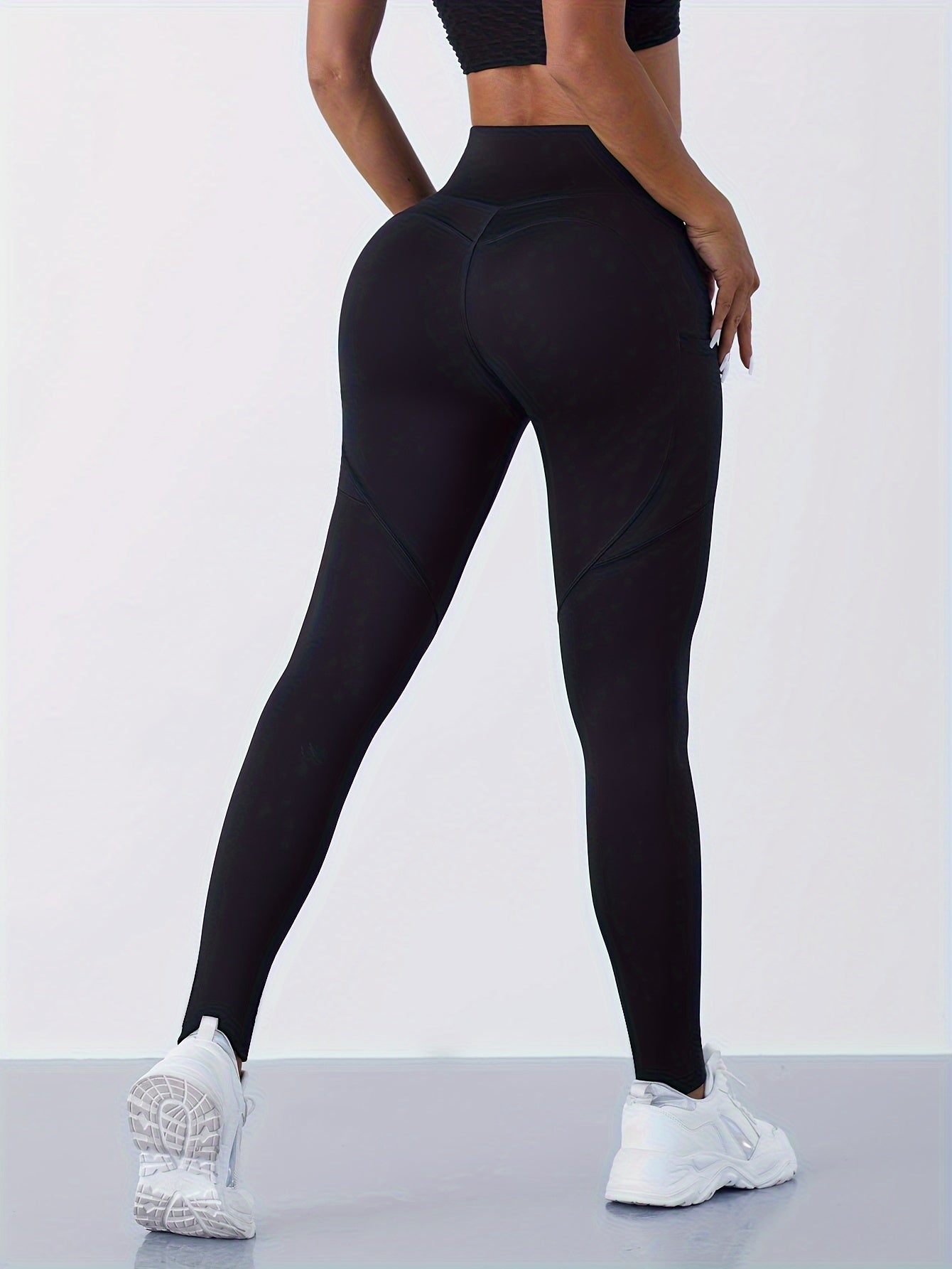 High Waist Slimming Yoga Pants Stretchy With Pocket Women's Activewear