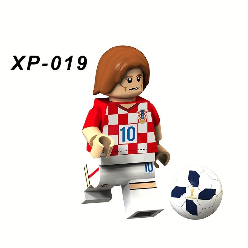 8 Football Stars Minifigures Brick Blocks for Kids