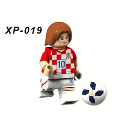 8 Football Stars Minifigures Brick Blocks for Kids