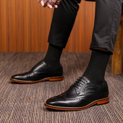 Boys Low Top Lace Up Oxford Shoes Soft Bottom Non Slip Dress Shoes