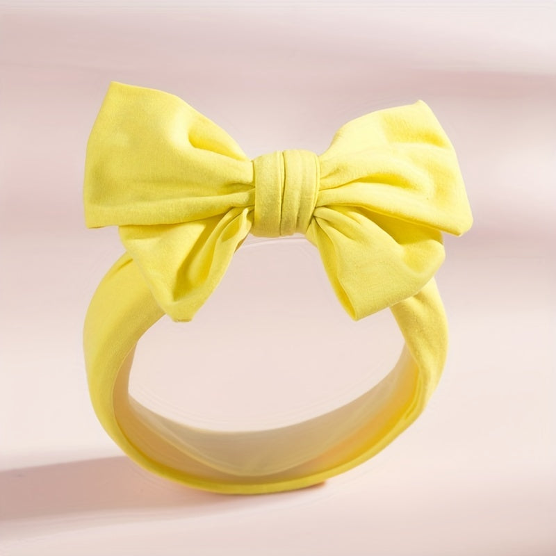 Baby Girl's Bowknot Turban Toddler Hairbands Soft Hair Accessory