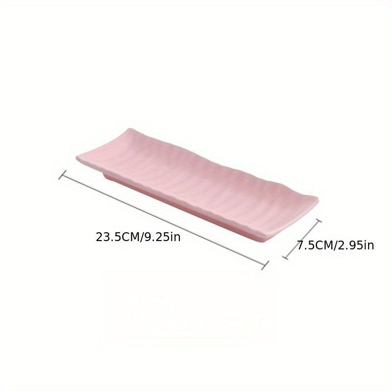 2pcs Porcelain Sushi Plates 23 9 25in Ceramic Restaurant Household Sushi Plate