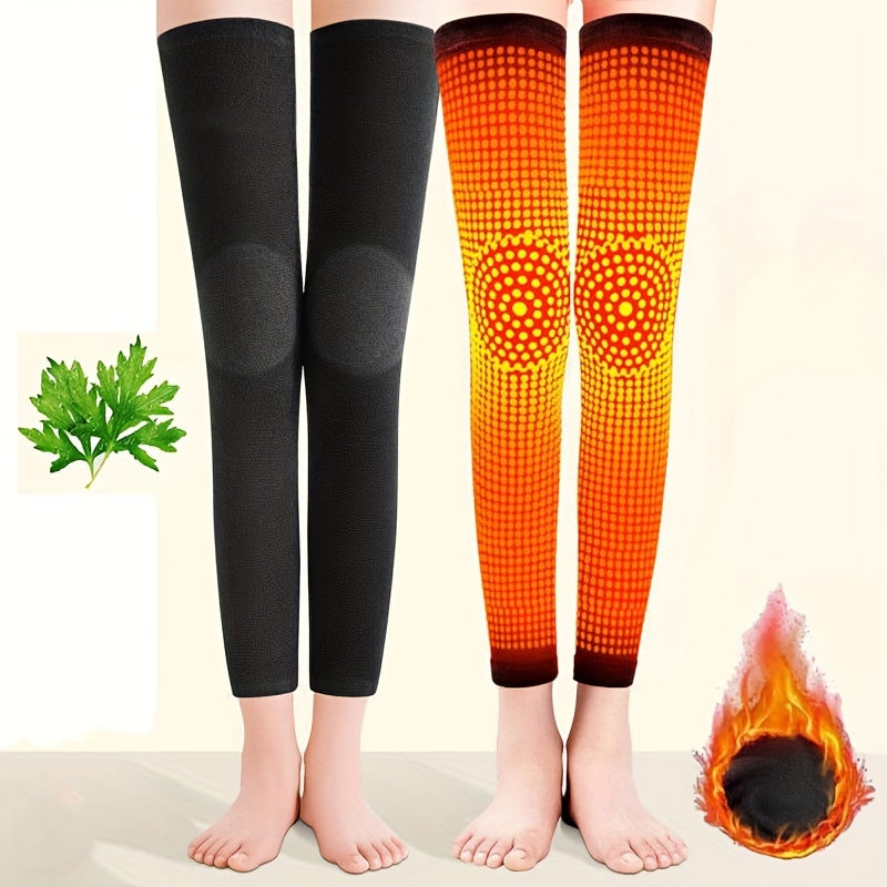 Long Warm Knee Pads Compression Socks Winter Leg Warmer Hiking Running