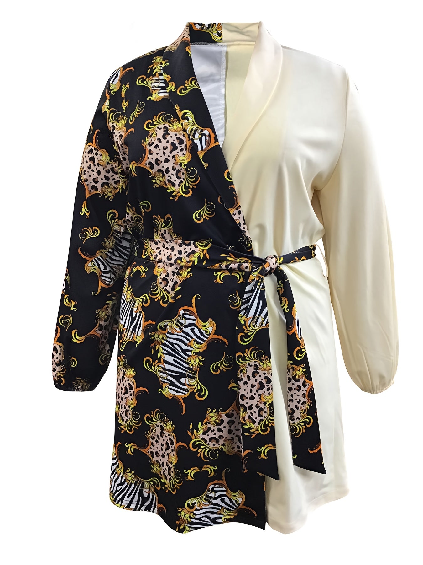 Dress Women's Plus Lapel Collar Mini Dress