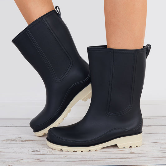 Women's Mid Rain Boots Waterproof Comfortable Non Slip