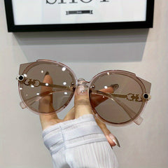 Oversized Cat Eye Sunglasses Gradient Lens UV400