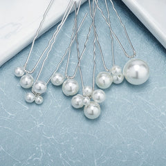 6pcs Faux Pearl Hair Pin Minimalist Bridal Wedding Styling Accessory