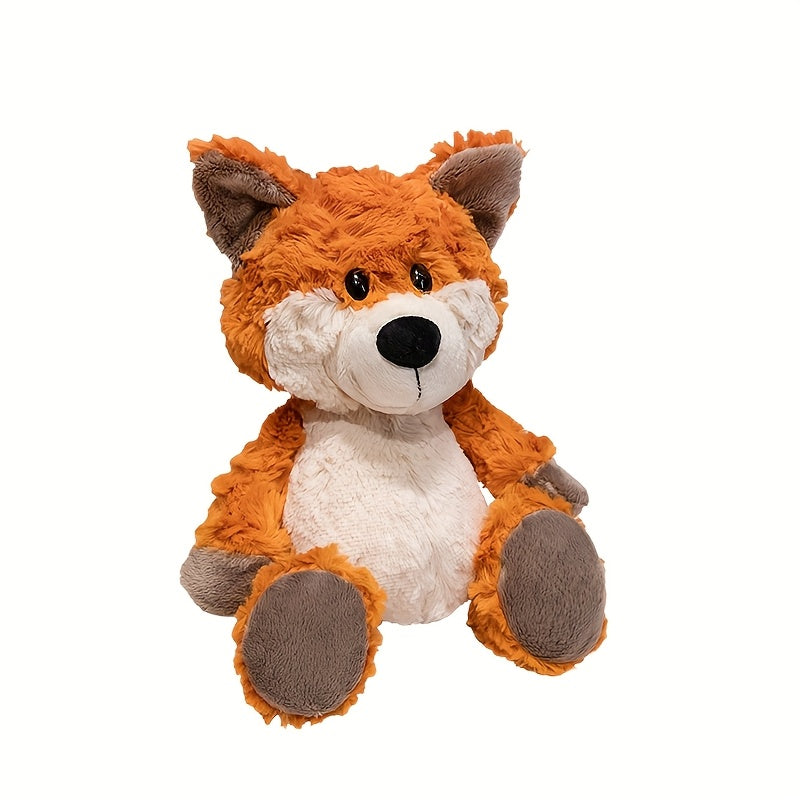 Orange Fox Stuffed Animal Toy Soft Plush Playful with Large Eyes & Ears