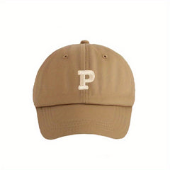 Kids Soft Top Baseball Cap Sunshade Letter Patched Hat