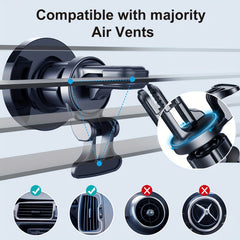 Magnetic Car Vent Phone Mount 14 Strong Magnets 360 Rotation Hands-Free Holder