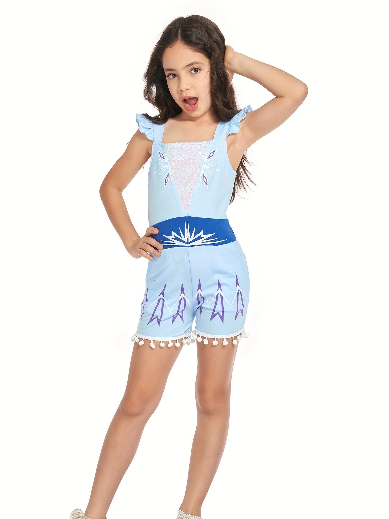 Girls Princess Jumper Charm Jumpsuit Carnival Costume Romper