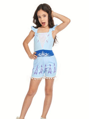 Girls Princess Jumper Charm Jumpsuit Carnival Costume Romper