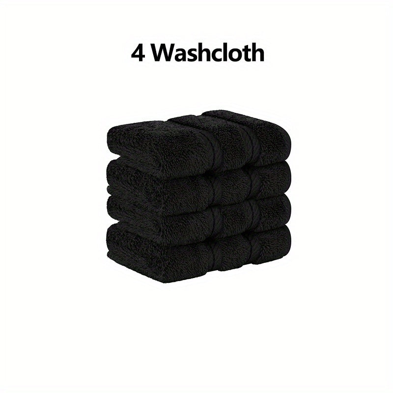 Soft 4-Piece Cotton Washcloth Set 33x33cm