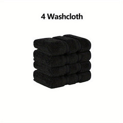 Soft 4-Piece Cotton Washcloth Set 33x33cm