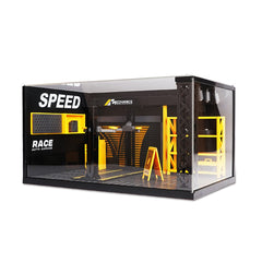 1 24 Car Model Scene Maintenance Workshop Display Box With Sound And Light