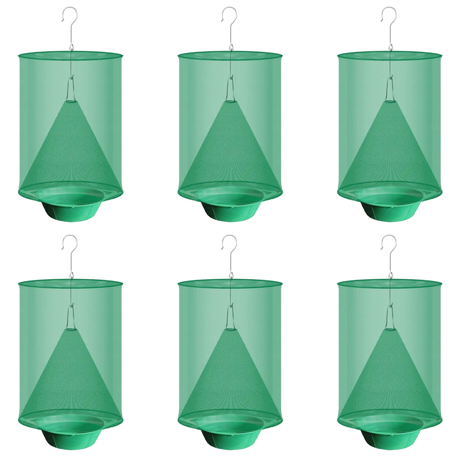 6pcs Ranch Fly Traps Outdoor Hanging Stable Fly Trap Reusable Fly Killer Cage