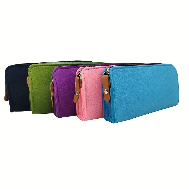 Multicolor Felt Pen Case Student Stationery Storage