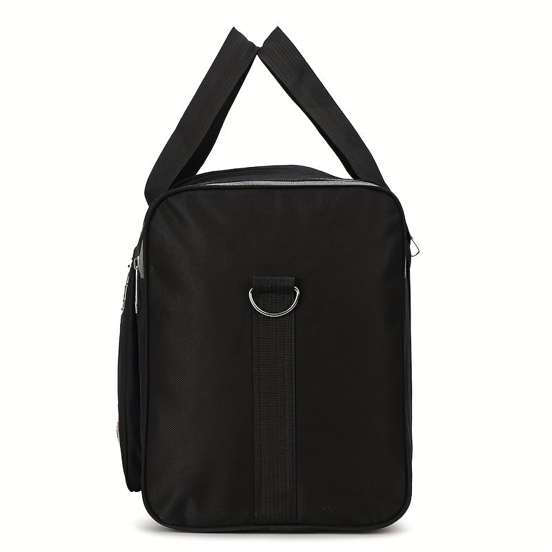 Large Capacity Duffel Bag with Double Zipper and Adjustable Shoulder Straps