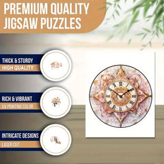 Round Clock Puzzle Christmas Gift Birthday Gift Puzzle Wooden Puzzle
