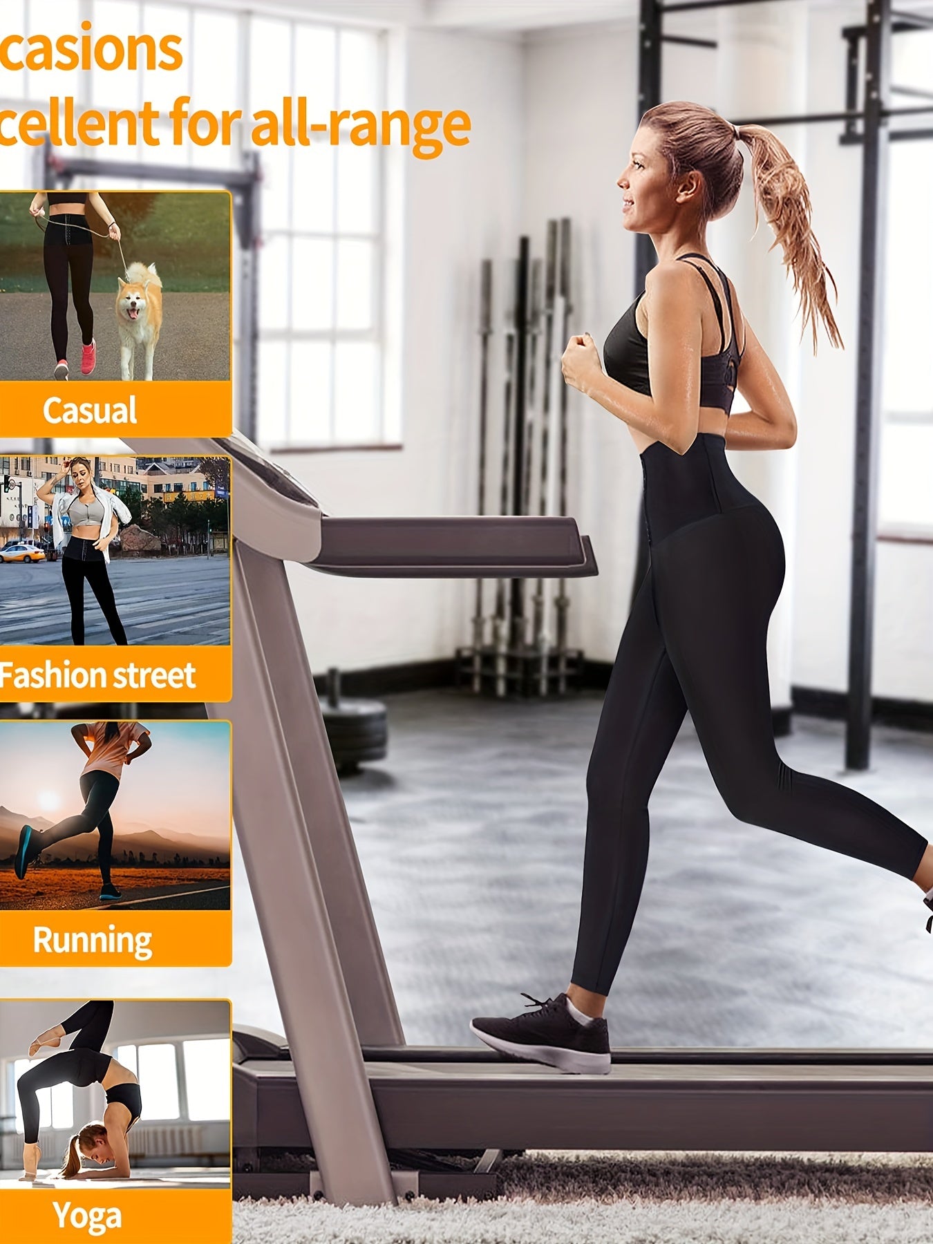 Sauna Body Shaper Leggings for Women with Tummy Control