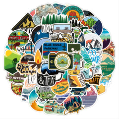 50pcs Outdoor Adventure Stickers Waterproof for Kids