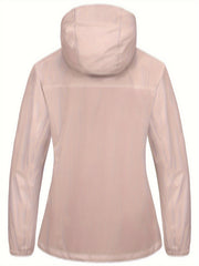 Women's Lightweight Hooded Jacket Long Sleeve Thermal Sports Coat