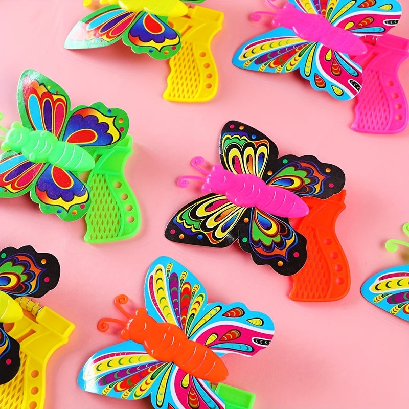 2pcs Shooting Butterfly Toy Gun Outdoor Spring Flying Toy