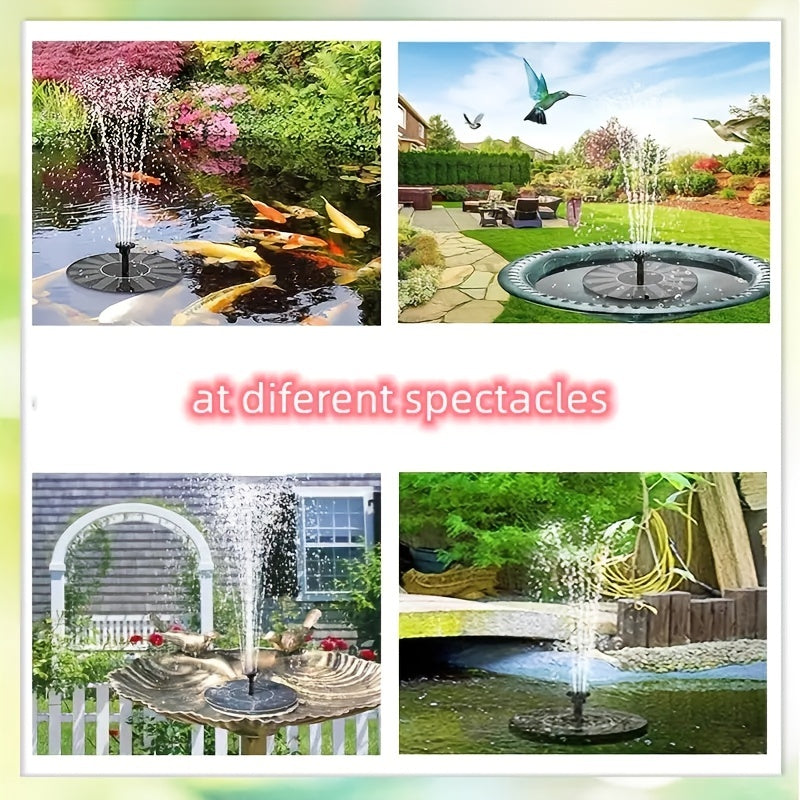 Solar Garden Fountain Water Pump with 7 Nozzles