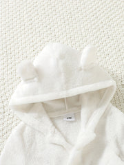 Toddler Baby Girl Soft Plush Robe Hooded Pajamas Coat Sleepwear