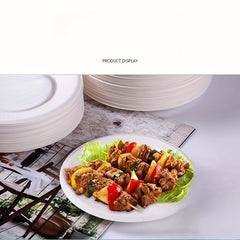10pcs Bagasse Plates Eco Friendly Biodegradable Paper Plates