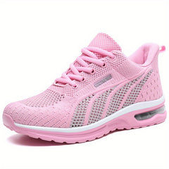 Women's Lace Up Running Shoes with Air Cushion - Outdoor Training Footwear