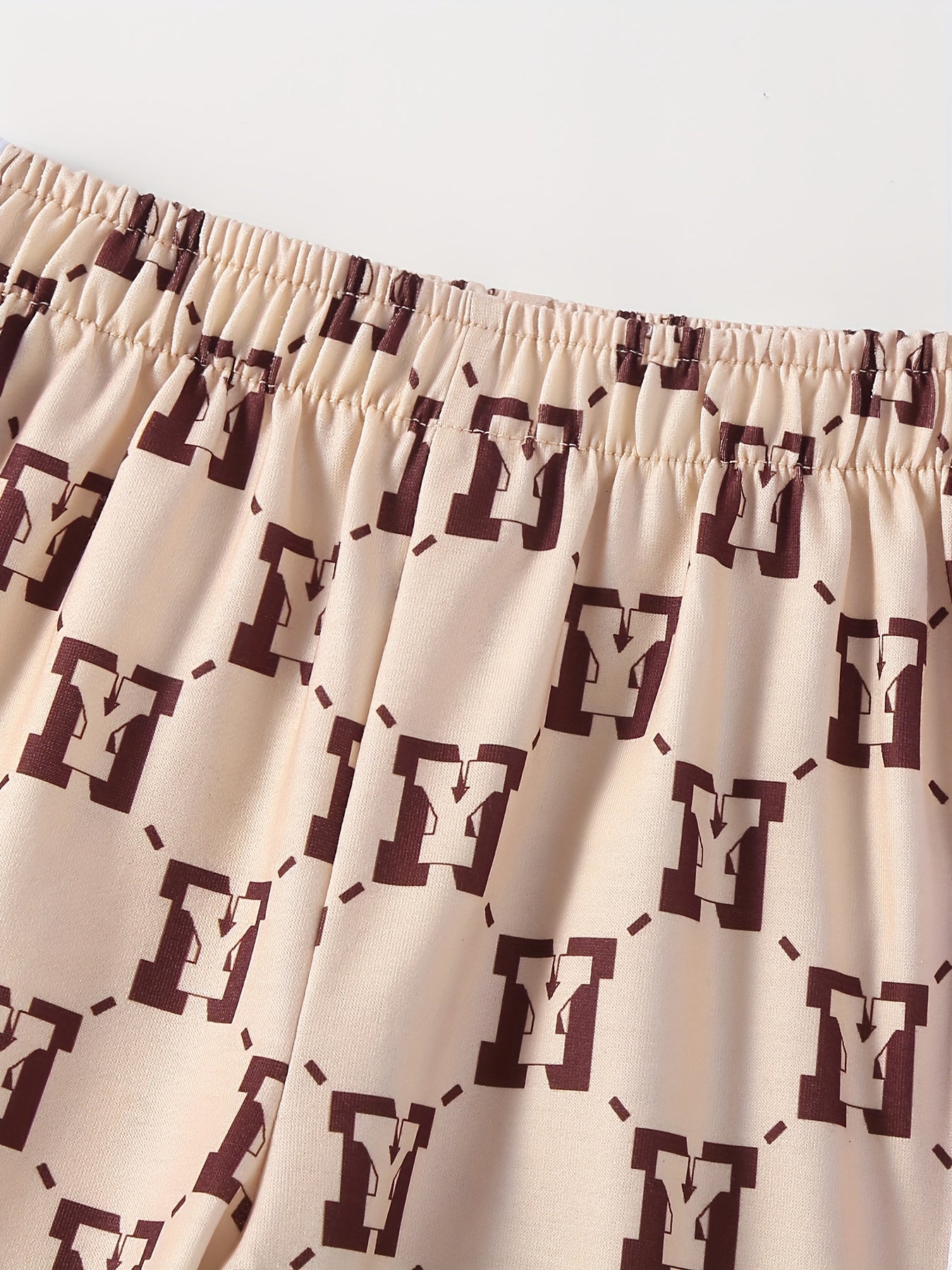 Boy's Geometric Pattern Hoodie & Sweatpants Set for Spring Fall