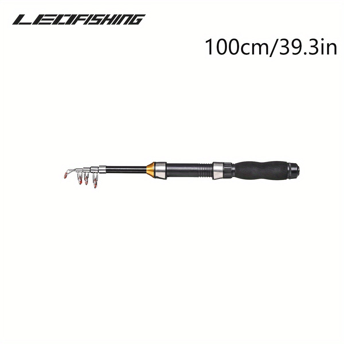 LEOFISHING Short Mini Fishing Rod Portable Telescoping Small Sea Fishing Pole