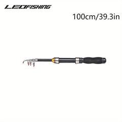 LEOFISHING Short Mini Fishing Rod Portable Telescoping Small Sea Fishing Pole