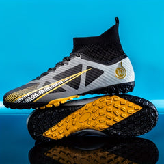 High Top Turf Football Boots Anti Skid TF Soccer Cleats