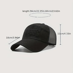 Men's Summer Linen Long Brim Baseball Cap Breathable Sunscreen Peaked Cap