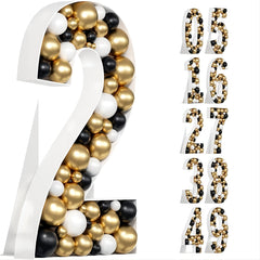 3D Board Number Shape Balloon Box Decoration