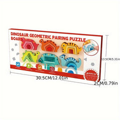 Wooden Dinosaur Mixing Puzzle Set Toy for Kids 3+
