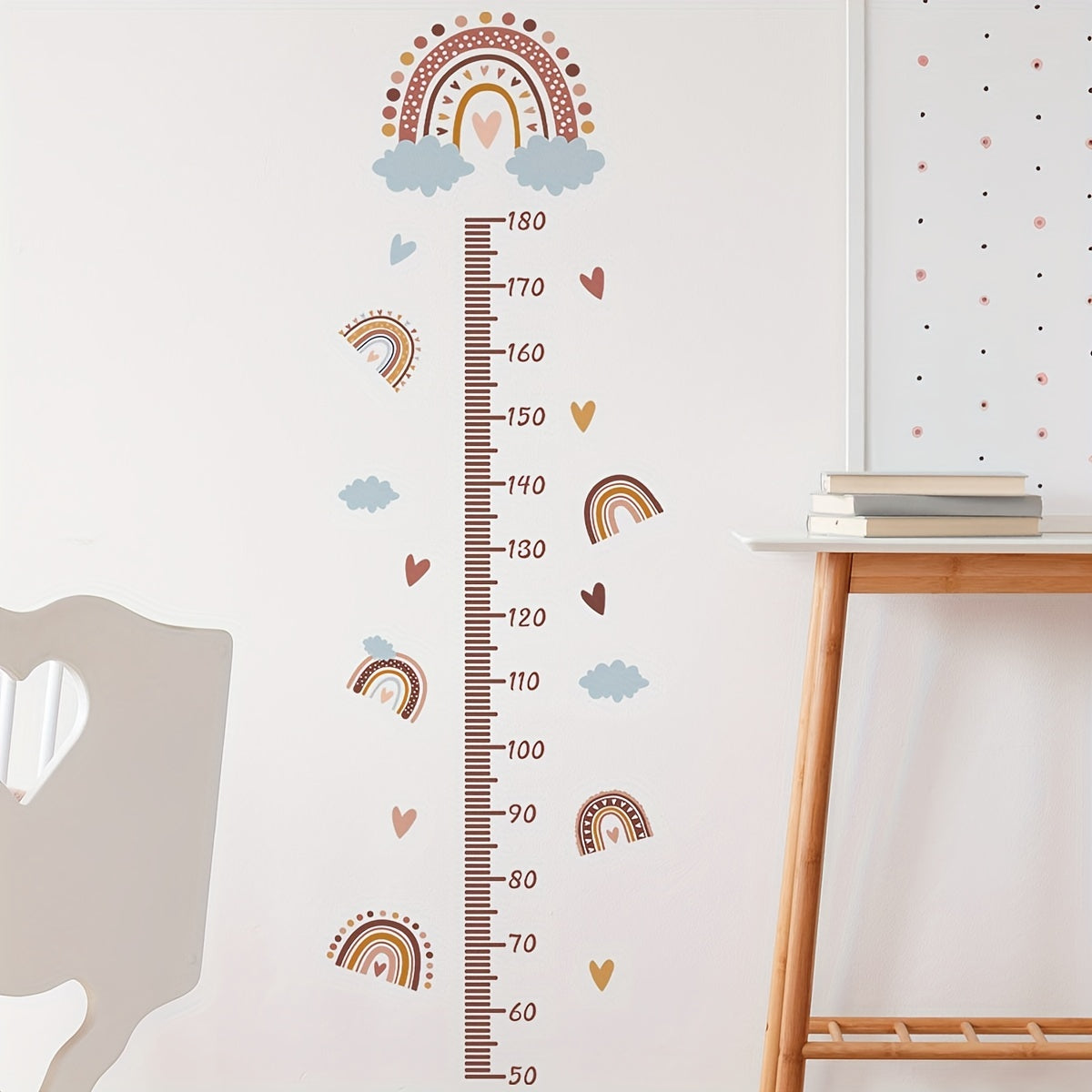 Rainbow Cloud Heart Height Wall Sticker