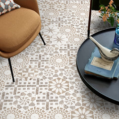 11pcs Noble Printed Hexagonal Floor Stickers Waterproof Non-slip Home Decoration