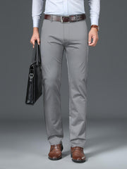 Men's Classic Formal Stretch Dress Pants for Spring Summer Business