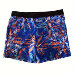 Coconut Tree Print Men's Swimming Trunks Beach Vacation