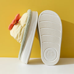 Men's Casual Plush Thermal Platform Slippers Waterproof Comfortable Slippers