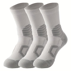 3 Pairs Thickened Non-slip Basketball Socks - Mid Calf Length