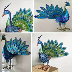 Realistic Metal Peacock Outdoor Statue Garden Decor