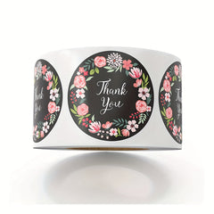 500pcs Floral Thank You Seal Sticker Gift Envelope Decoration Self Adhesive